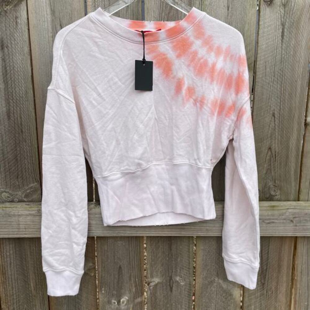 n:Philanthropy Reeves Sweatshirt Sunset Tie Dye Crewneck Pullover Beige Medium‎